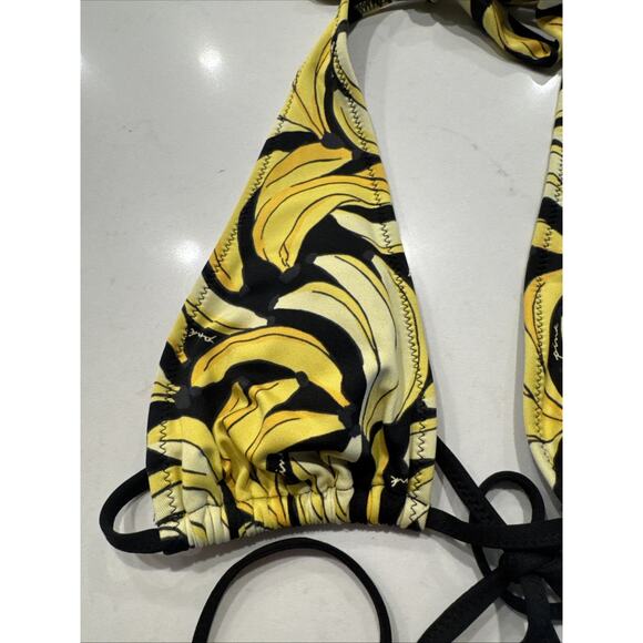 Victoria’s Secret Pink Swim Triangle Banana Print Bikini Top Women’s Size Large - Picture 2 of 6